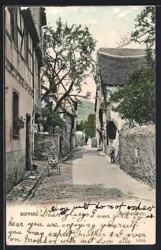 AK Boppard, Blick in die Niederstadtstrasse