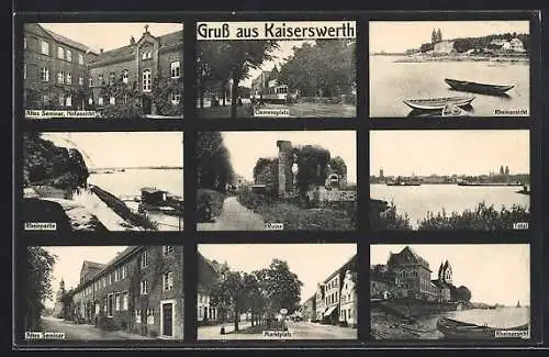 AK Kaiserswerth, Ruine, Clemensplatz und Altes Seminar