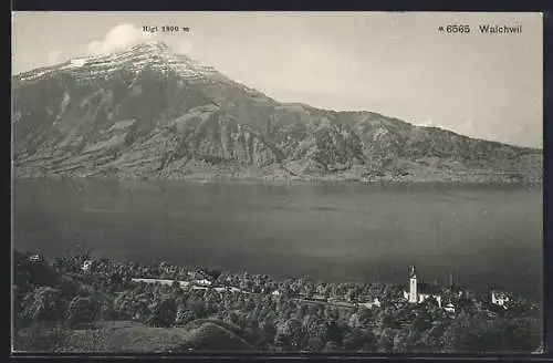 AK Walchwil, Ansicht mit See und Rigi