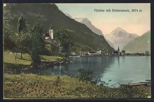 AK Flüelen, Ansicht mit Bristenstock