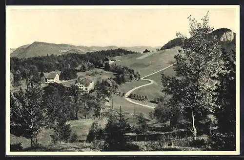 AK Oberbalmberg, Hotel und Kurhaus, Ansicht mit Bergen