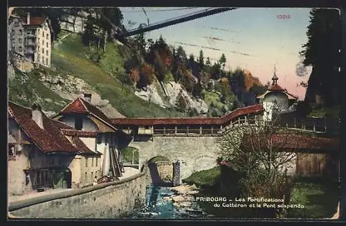 AK Fribourg, Les Fortifications du Gottéron et le Pont suspenda