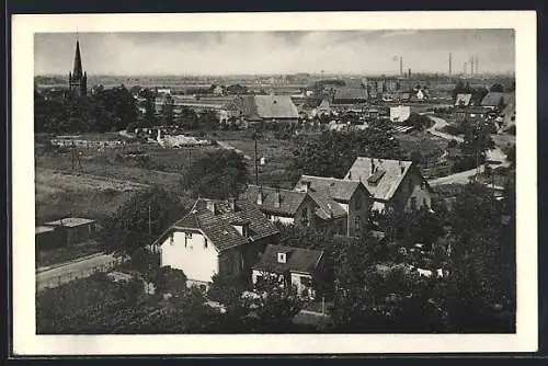 AK Hamburg-Moorfleet, Panorama mit Kirche und Fabriken