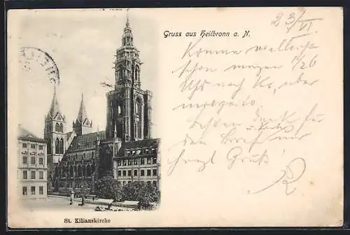 AK Heilbronn a. N., Blick auf die St. Kilianskirche