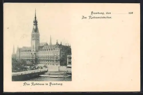 AK Hamburg, Blick auf das Rathaus