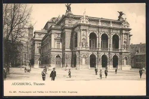 AK Augsburg, Blick auf das Theater