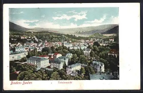AK Baden-Baden, Totalansicht mit Umgebung