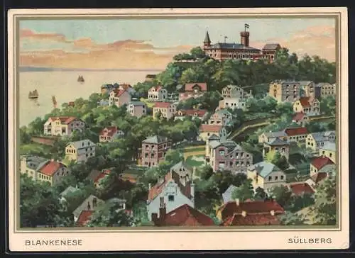 AK Hamburg-Blankenese, Gasthaus auf dem Süllberg