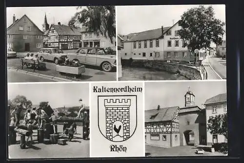 AK Kaltennordheim /Rhön, Karl-Marx-Platz, Gasthaus zur Brauerei und Schloss