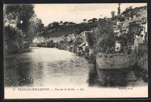 AK Fresnay-sur-Sarthe, Vue sur la Sarthe