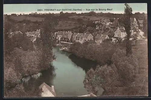 AK Fresnay-sur-Sarthe, Vue sur le Bourgneuf