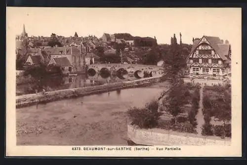 AK Beaumont-sur-Sarthe, Vue Partielle