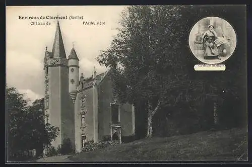 AK Clermont /Sarthe, Chateau de l`Arthuisière, Costume Sarthois