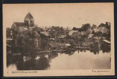 AK Bazouges-sur-le-Loir, Vue panoramique