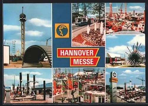 AK Hannover, Messegelände mit Exponaten