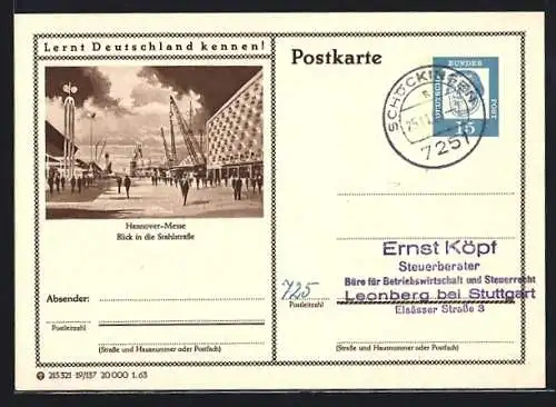 AK Hannover, Messe, Blick i die Stahlstrasse