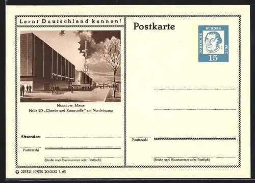 AK Hannover, Halle 20 Chemie und Kunststoffe am Nordeingang