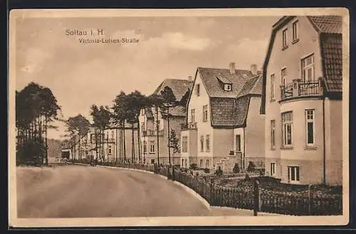 AK Soltau i. H., Blick in die Victoria-Luisen-Strasse