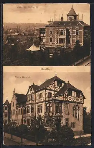 AK Bretten, Villa Harsch, Villa W. Schmidt