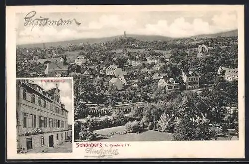 AK Schönberg b. Cronberg, Panorama und Hotel Kaiserhof