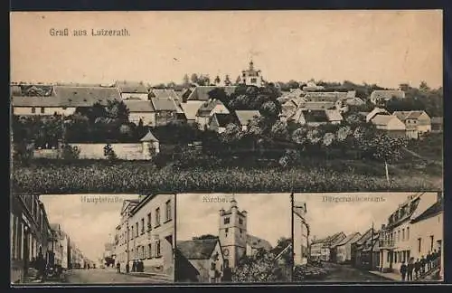 AK Lutzerath, Hauptstrasse, Bürgermeisteramt, Kirche