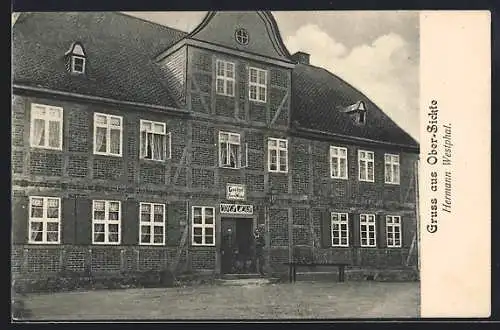 AK Ober-Sickte, Blick auf den Gasthof Hermann Westphal