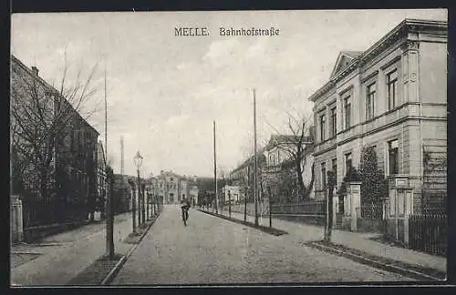 AK Melle, Blick in die Bahnhofstrasse