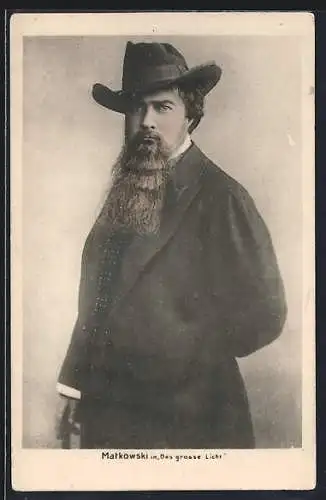 AK Schauspieler Matkowski in Das grosse Licht, Portrait