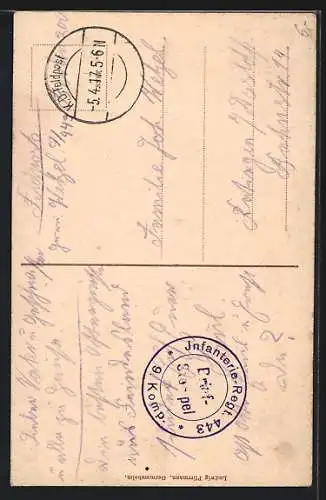 AK Germersheim, Partie an der Queich, Ringstrasse