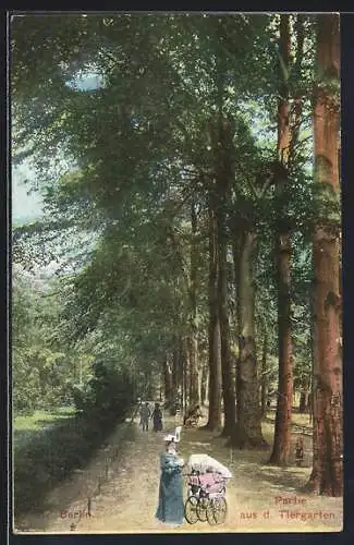 AK Berlin, Partie aus dem Tiergarten