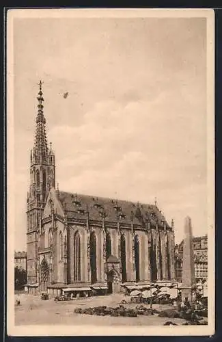 AK Würzburg, Marienkapelle mit Markt