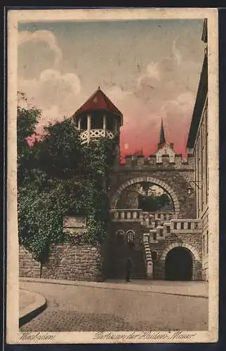 AK Wiesbaden, Partie an der Haiden-Mauer