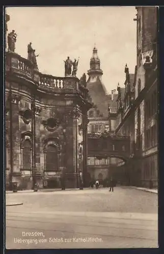 AK Dresden, Übergang vom Schloss zur kath. Kirche