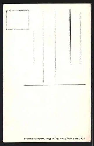 AK Mittenwald, Strassenpartie mit Berghintergrund