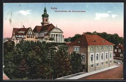 AK Aalen, Salvatorkirche mit Schwesternhaus