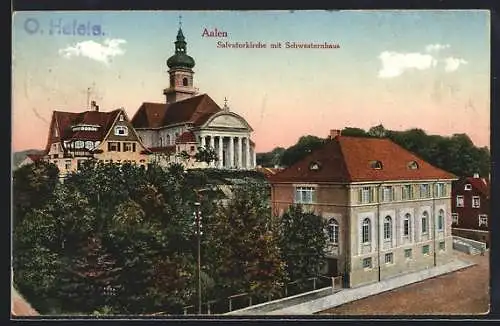 AK Aalen, Salvatorkirche mit Schwesternhaus