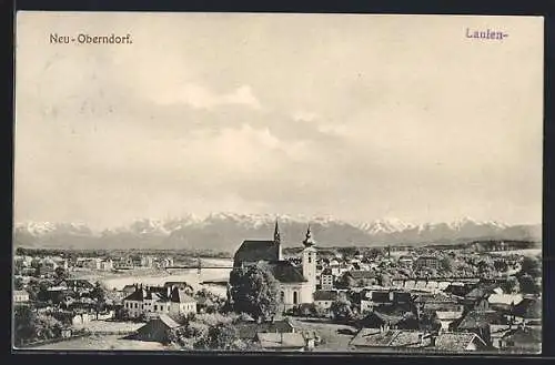 AK Neu-Oberndorf, Panorama aus der Vogelschau