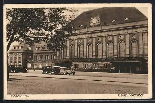 AK Hamm / Westfalen, Blick auf den Hauptbahnhof