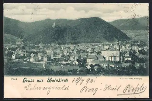 AK Waldkirch / Breisgau, Panorama aus der Vogelschau