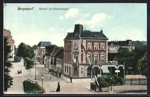 AK Bergedorf, Bahnhof mit Bahnhofshotel