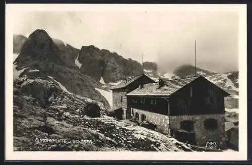 AK Simonyhütte und Blick zum Schöberl