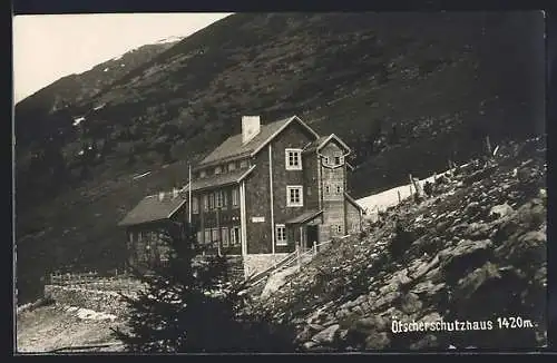 AK Otscherschutzhaus am Berghang