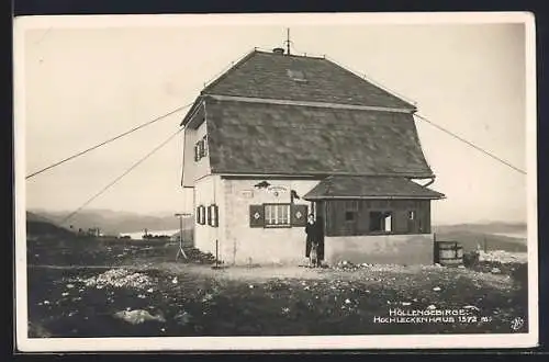 AK Hochleckenhaus, Ansicht der Berghütte