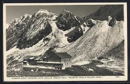 AK Dresdener Hütte in den Stubaier Alpen