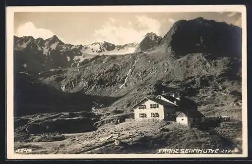 AK Franz Sennhütte, Teilansicht mit Bergpanorama