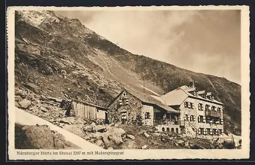 AK Nürnberger Hütte, Ansicht mit Maierspitzgrat