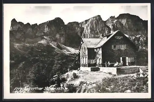 AK Erfurther Hütte, Blick gegen Gebirsgswand