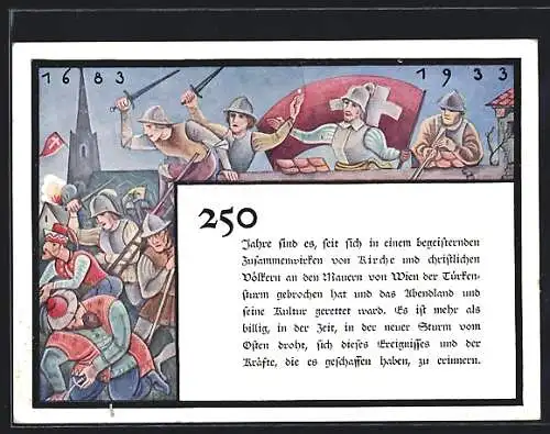 AK Wien, 250 Jahre seit Ende des Türkensturms, 1683 - 1933