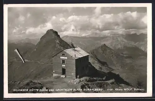 AK Wormser Hütte gegen Lechtaler Alpen