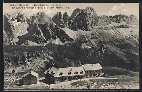 AK Schlernhäuser, Sektion Bozen, Berghütte in den Dolomiten, Rifugio Monte Pez